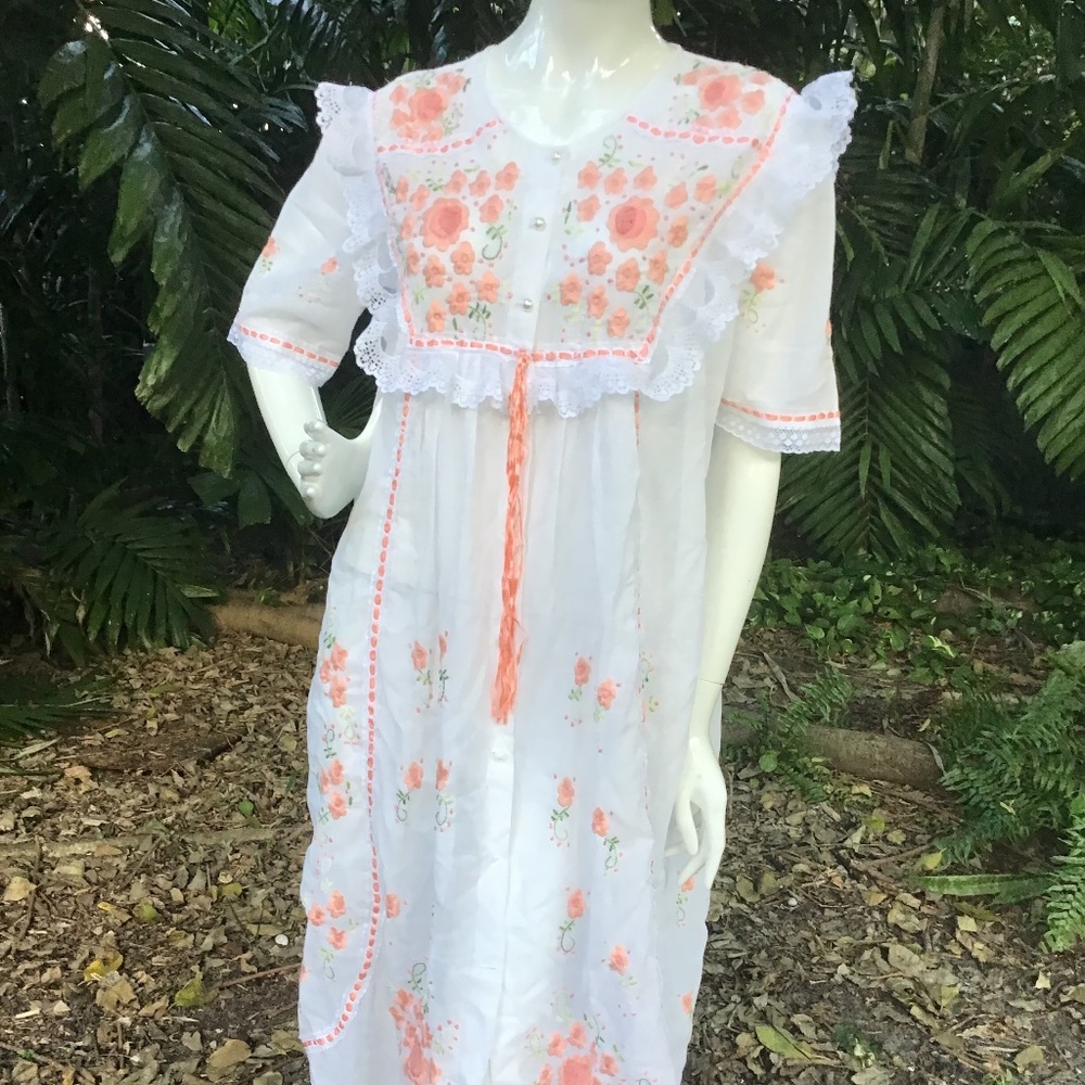Vintage House Cotton House Robe - image 1